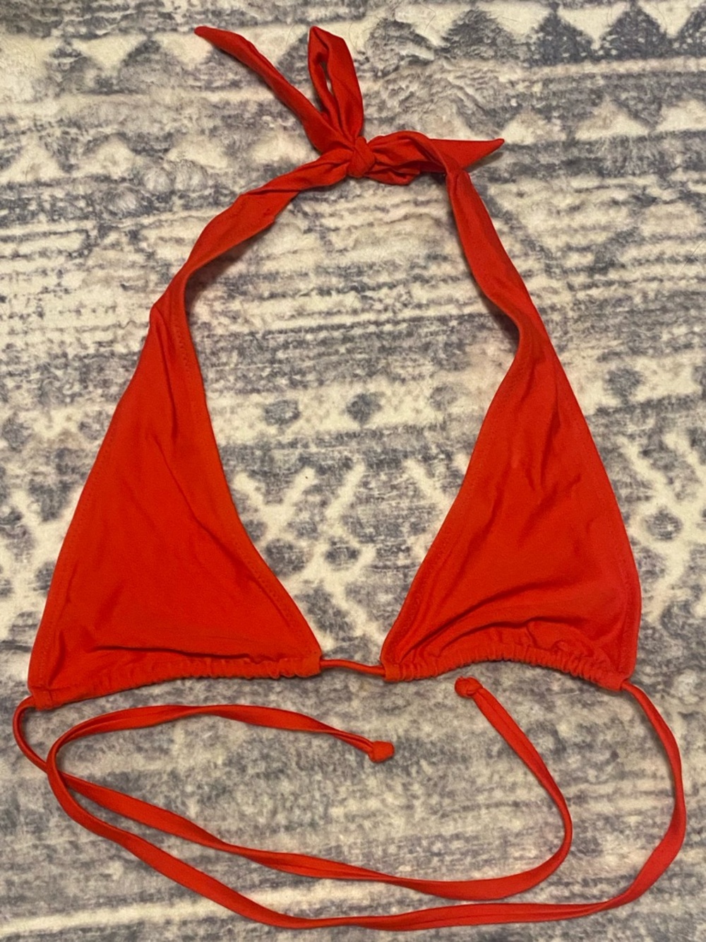 Blackbough Swim Red Billie Halter Bikini Top Size S
